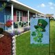 thumbnail image 5 of Bandera de jardín del día de San Patricio Tréboles de doble cara Bandera de tréboles verdes irlandeses para decoración de jardín y familia, 18 '' × 12 segundo Soledad banderas del día de san patricio, 5 of 8