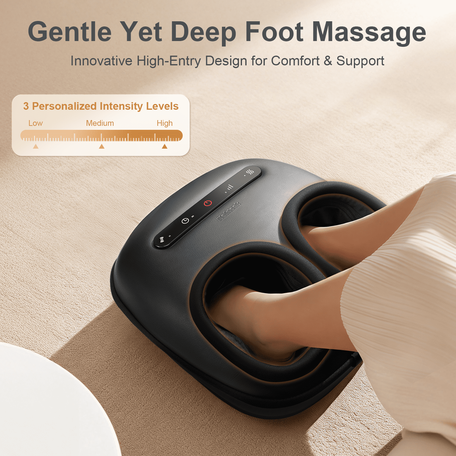 Nekteck Foot Massager with Heat, 2026 New Electric Shiatsu Foot Massage Machine for Your Feet Circulation, Plantar Fasciitis Relief & Neuropathy, 3 Intensity Levels, FSA Eligible Gifts for Men Women