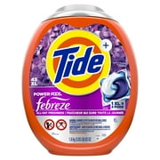 Tide Power PODS® Laundry Detergent Pacs with Febreze Odor Eliminators, Spring & Renewal, 45 Count