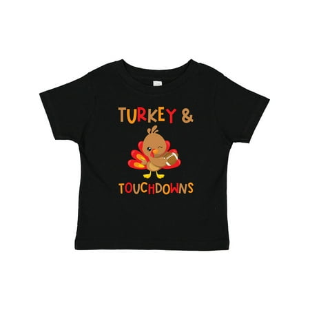 

Inktastic Turkey and Touchdowns Cute Thanksgiving Football Design Gift Baby Boy or Baby Girl T-Shirt