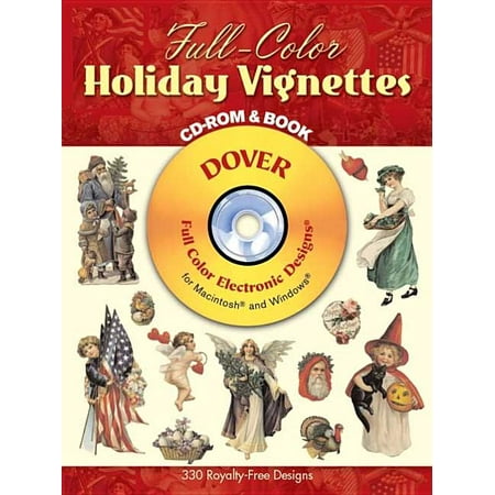 Dover Electronic Clip Art: Full-Color Holiday Vignettes CD-ROM and Book (Paperback)