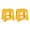 Yellow, variant on Mintra Home Light Duty Plastic Stools (12.5in Height, 2 Pack)