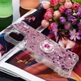 thumbnail image 7 of Samsung Galaxy A22 4G Case (Not 5G),Creativity Clear Quicksand Glitter Flowing Liquid Floating Soft TPU Case w/Stand Bling Diamond Sparkle Phone Cover for Samsung Galaxy A22 4G  Rose Gold, 7 of 7