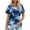 Blue-13, variant on ChaoHeng Casual Blouses for Women Summer Womens Summer Crewneck Fashionable Women's Casual Short Sleeved Loose Round Neck Printed Top