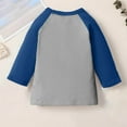 thumbnail image 3 of fatyb Boys Girls Casual 3/4 Sleeve T Shirts Color Block Tees Tops Crew Neck Fashion Blouses for Kids, 3 of 6