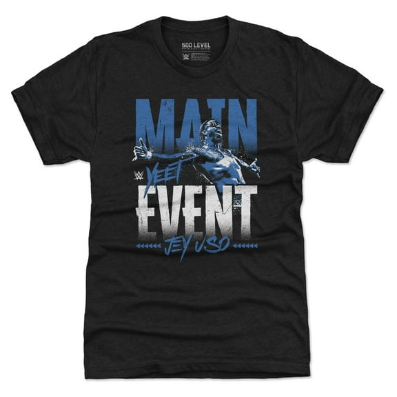 Men's 500 Level Heather Black Jey Uso Main Event Tri-Blend T-Shirt