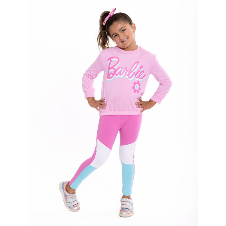 Barbie Toddler Girls Colorblocked Top and Leggings Set, 2-Piece, Sizes 2T-5T