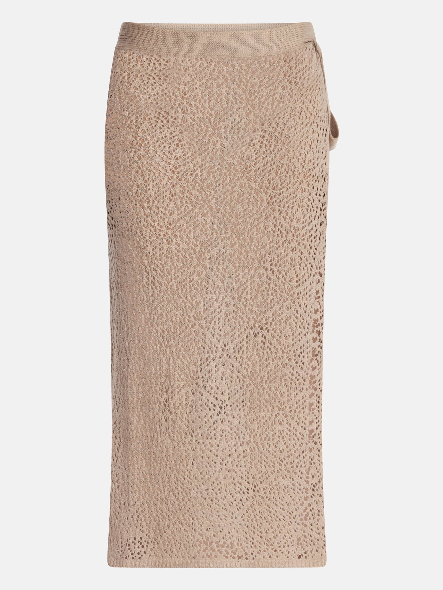 No Boundaries Crochet Knit Skirt with Side Tie, Women's