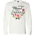 thumbnail image 3 of Inktastic Blessed to Be a Nana with Pink Flowers Long Sleeve T-Shirt, 3 of 5