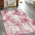 thumbnail image 2 of Pink Ombre Area Rugs 2.7'x5', Washable Small Throw Rugs for Kitchen Bedroom, Gradient Abstract Art Vintage Indoor Outdoor Rug Non-Slip Low Pile Carpet Runner Reversible Floor Mats, 2 of 8