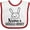 White and Red, variant on Inktastic Nana Bunny Grandchild Boys or Girls Baby Bib