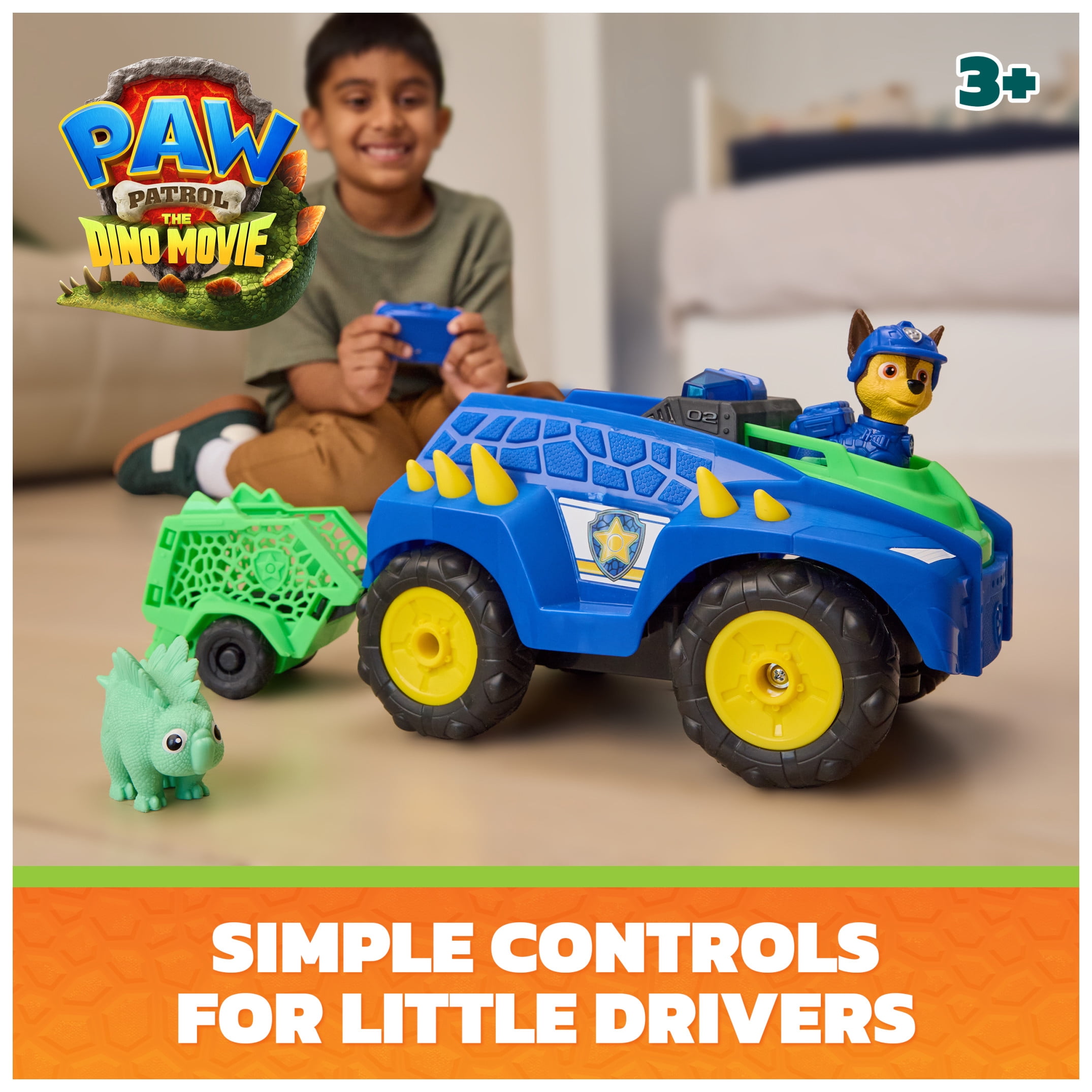 PAW Patrol: The Dino Movie Dino Tow & Dash RC, Ages 3+