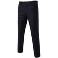thumbnail image 1 of Men Straight Leg Chino Trousers Slim Fit Business Formal Work Casual Smart Pants, 1 of 2