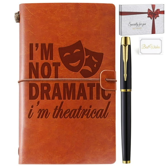Cuaderno de piel con filtro para regalos de teatro, 140 páginas