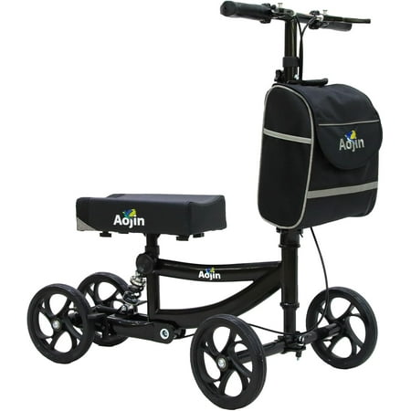 Knee Scooter, Steerable Knee Walker Economical Knee Scooters For Foot Iniuries Best Crutches Alternative Black