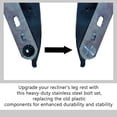 thumbnail image 2 of Superior 2Pcs Replacement Stainless Steel Screw Bolts Compatible with Lazy Boy La-Z-Boy Rocker Recliner Leg Rest, Foot Rest, Scissor Mechanism Grommet for ultimate comfort, 2 of 5