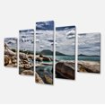 thumbnail image 2 of Rocky Beach with Dramatic Sky - Large Seashore Canvas Art Print, 2 of 3