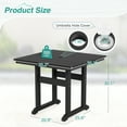thumbnail image 6 of DYCANPO 35'' Outdoor Dining Table with Umbrella Hole, HDPS Square Patio Table, Black, 6 of 7