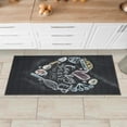 thumbnail image 5 of Ottomanson Machine Washable Heart 2x5 Flatweave Cotton Kitchen Runner Rug, 20" x 59", Black, 5 of 8