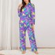 thumbnail image 2 of Balery Disco Roller Skates Conjunto de Pijama con Estampado para Mujer, Conjunto de Dos Piezas con Manga Larga, Ropa de Dormir Suave con Bolsillos, Pijamas Cómodos-Medium, 2 of 7