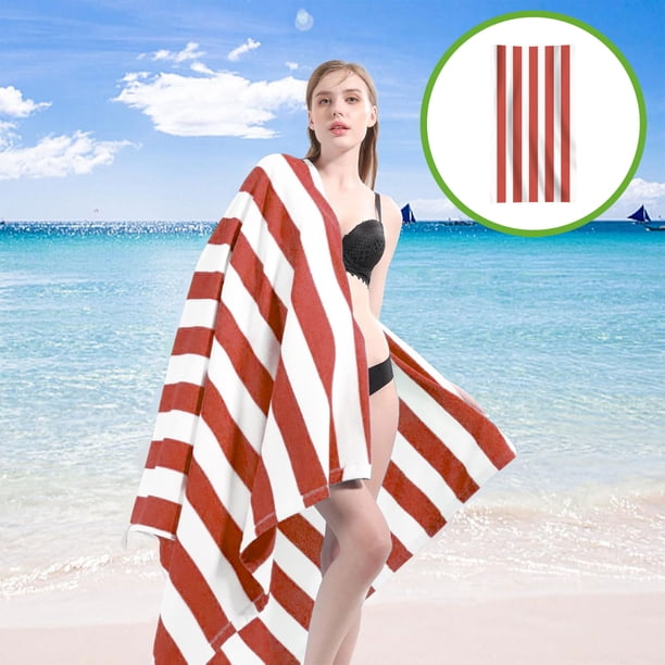 SERVIETTE DE PLAGE EN MICROFIBRE FASTDRY CRESSISUB - Marine Corail - Nouméa