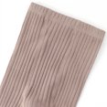 thumbnail image 4 of Lovskoo Girls Tights Seamless Plain/Cable Knit Leggings Stockings Cotton Pantyhose Pants for Kids 2 Years Khaki, 4 of 5