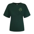 thumbnail image 4 of Posijego Womens St Patricks Day Shirts Clover Graphic T-Shirts Summer Casual Short Sleeve Pullover Tee Tops for Women, 4 of 5