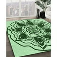 thumbnail image 3 of Ahgly Company Machine Washable Indoor Rectangle Transitional Pale Green Area Rugs, 2' x 3', 3 of 7