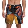 thumbnail image 3 of Uemuo Abstract Pattern Penguin Pattern Mens Swim Trunks Quick Dry Board Shorts with Mesh Lining, Stretch Beach Shorts Quick Dry No-Chafing Board Shorts-XX-Large, 3 of 9