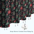 thumbnail image 6 of Dark Christmas Tree and Gift Pattern Shower Curtain 72"x84" ,Bathroom Decorative Shower Curtains Set with 12 Hooks,Modern Waterproof Washable Shower Curtain, 6 of 6
