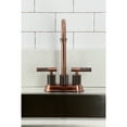 thumbnail image 3 of Kingston Brass KB549KNLAC Convergent Double-Handle 4" Centerset Bar Faucet with Knurled Handle, Antique Copper, 3 of 6