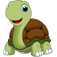 thumbnail image 2 of Cute Turtle Cartoon Wall Decal by Wallmonkeys Peel and Stick Graphic (18 in H x 16 in W) WM141217, 2 of 4