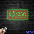 thumbnail image 5 of Handmadetneonsign Rooster House Number Metal Rusty, Farm Home Number Rusty, House Address Wall Decor 043978, 5 of 5