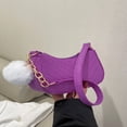 thumbnail image 1 of LNGOOR Mini Hobo Bag Stitch Detail Elegant With Bag Charm, 1 of 7
