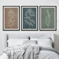 thumbnail image 3 of IDEA4WALL Framed Canvas Print Wall Art Set of 3 Retro Abstract Forest Wildflower Floral Illustrations Wall Decor Nordic Nature Wilderness Botanical Prints Minimal Bohemian Artwork - Black 24"x36"x3, 3 of 5