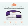 thumbnail image 3 of SGI Microfiber Comforter Set Super King Plus Size Purple Two Tone Style 3 PC, 3 of 5