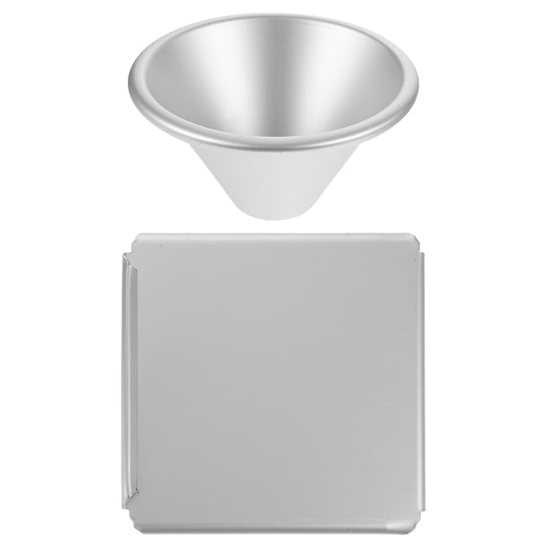 Moldeos de aleación de aleación de cono de aluminio Pastel de hornear para hornear molde de cupcake reutilizable con tapa