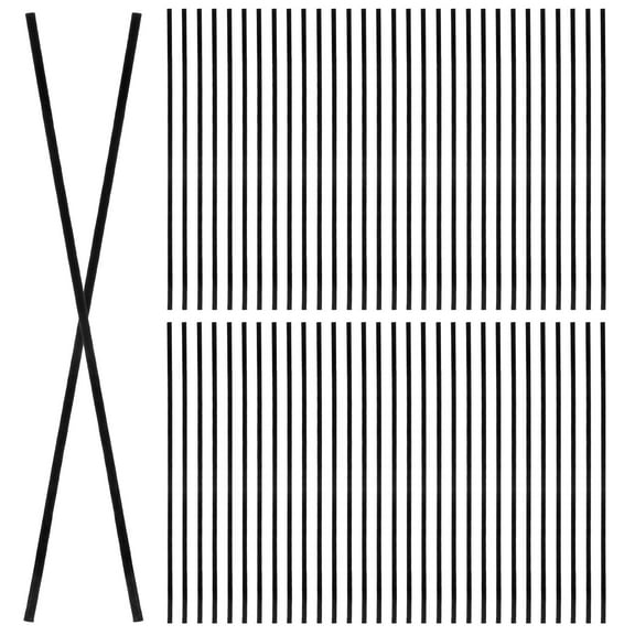 QIFULL 100Pcs Black Rattan Reed Diffuser Replacement Sticks for Continuous Aroma Release
