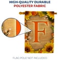 thumbnail image 4 of America Forever Sunflower Monogram House Flag Letter F 28 x 40 inches Double Sided, Summer Spring Floral Flower Sunflowers Seasonal Outdoor Decor, Holiday Outside Yard Decorations, 4 of 5