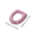 thumbnail image 3 of Warm Toilet Seat Cushion | Soft Polyester Fiber Heated Toilet Lid Cover | Bathroom Toilet Seat Pad Mat | Gray Green Blue Pink Color Options | Easy Installation & Removal, 3 of 6