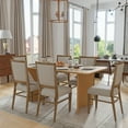 thumbnail image 3 of 67" Rectangle Dining Table Oak Wood Kitchen Table,Oak Color, 3 of 6