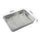 thumbnail image 4 of Heavy duty Stainless Steel Baking Tray with Cooling Rack Perfect for Oven Use, 4 of 11