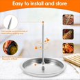 thumbnail image 5 of Vertical de Acero Inoxidable 2 en 1 con Bandeja, Tenedor para Pollo Asado, Soporte para Barbacoa con Calentamiento Uniforme para Picnic Al Aire Libre., 5 of 5