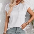 thumbnail image 2 of Baywell 2024 Women's Summer New Casual Round Neck T-Shirt Shirt Top with Pocket S-2XL Size, 2 of 7