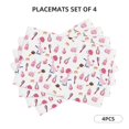 thumbnail image 2 of Placemats Set Of 4 / 6, Cute Poodle Dog Care Items Pink Placemats For Dining Table Indoor/Outdoors Heat Resistant Washable Placemats 18" X 12", 2 of 8