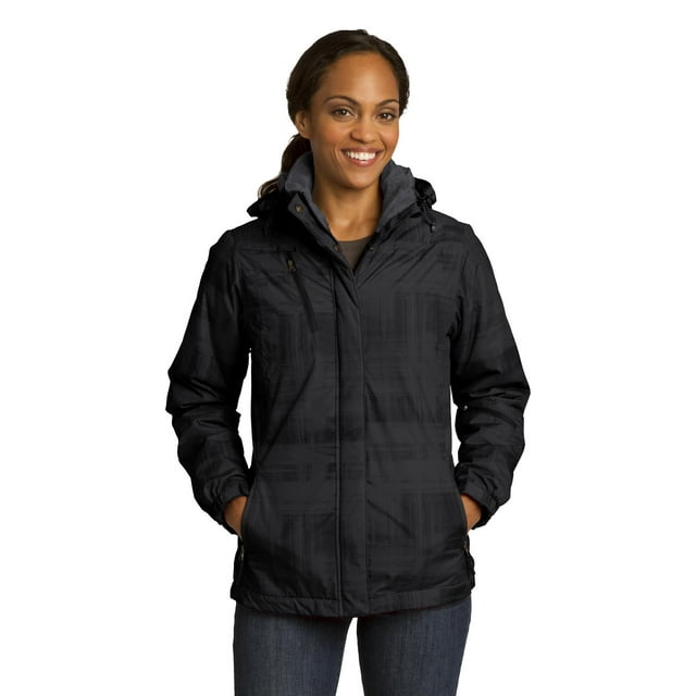 Brushstroke Print Insulated Jacket
