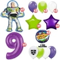 thumbnail image 2 of 19pc Toy Story Buzz Lightyear Space Ranger Blast Off Birthday Balloon Party Kit with 40" Purple Number 9 Balloon - Birthday Party Decoration Supplies, 2 of 10