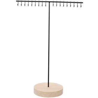 Angoily Crystal Display Shelf – Wooden Pendulum Stand For Necklaces, Stones, Ornaments