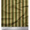 thumbnail image 1 of Soimoi Green Poly Georgette Fabric Vertical Stripe Fabric Prints By Yard 52 Inch Wide, 1 of 5