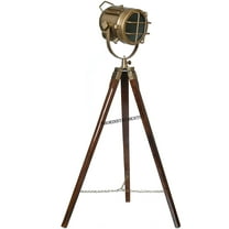 Antique Designer's Searchlight Floor Lamp Tripod Lighting Searchlight Spotlight